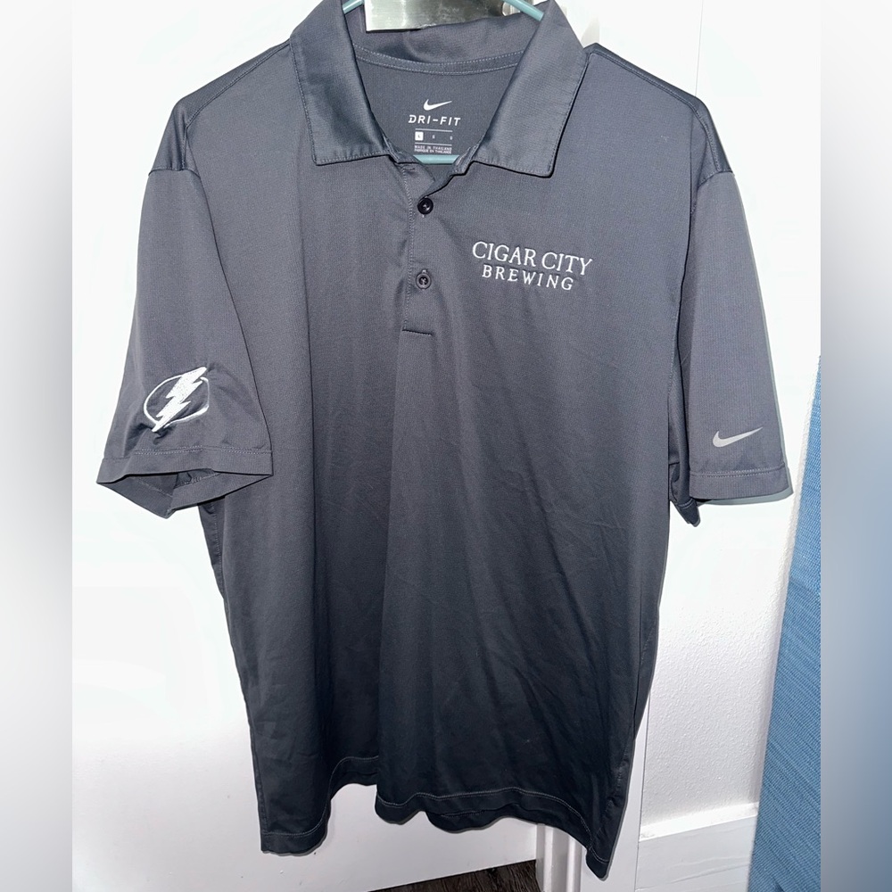 Nike Cigar City Brewing Tampa Bay Lightning Men's Gray Polo Shirt